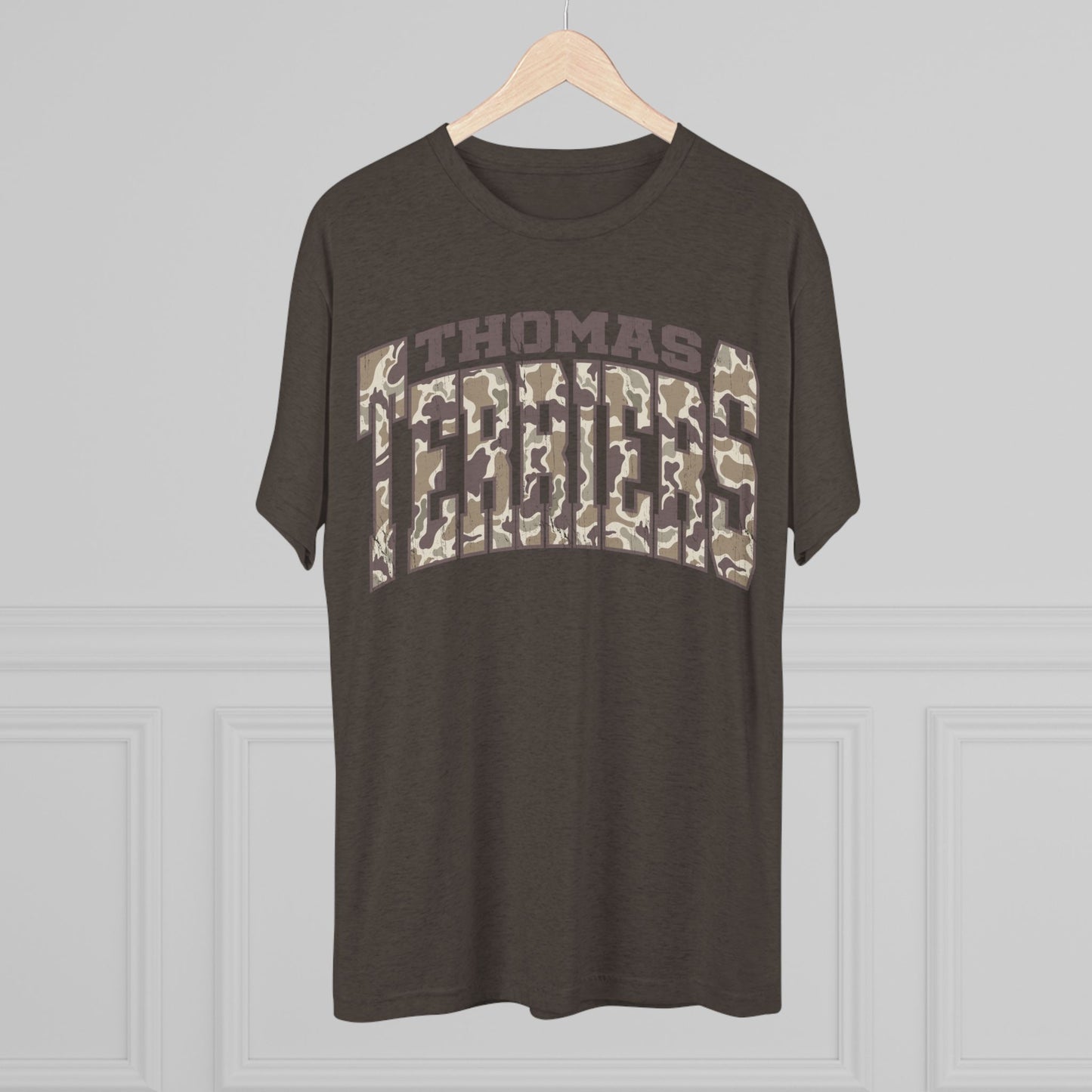 Camo Thomas Terriers Tri Blend Tee
