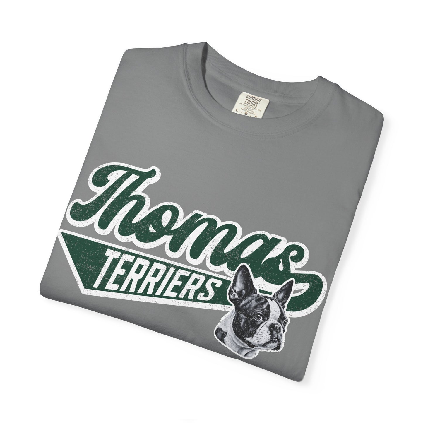 Thomas Terriers Retro w/ mascot Comfort Colors Tee