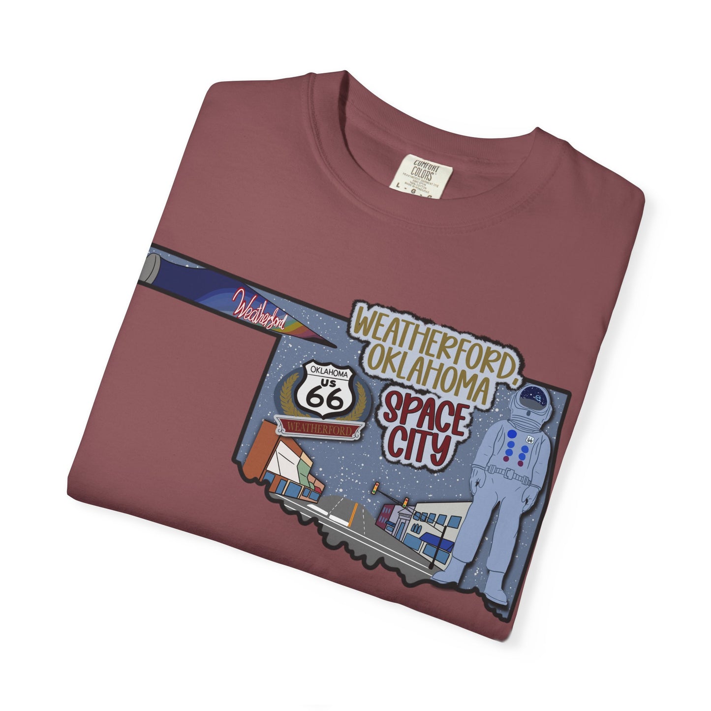 Weatherford Oklahoma Space City Rt 66 Tee