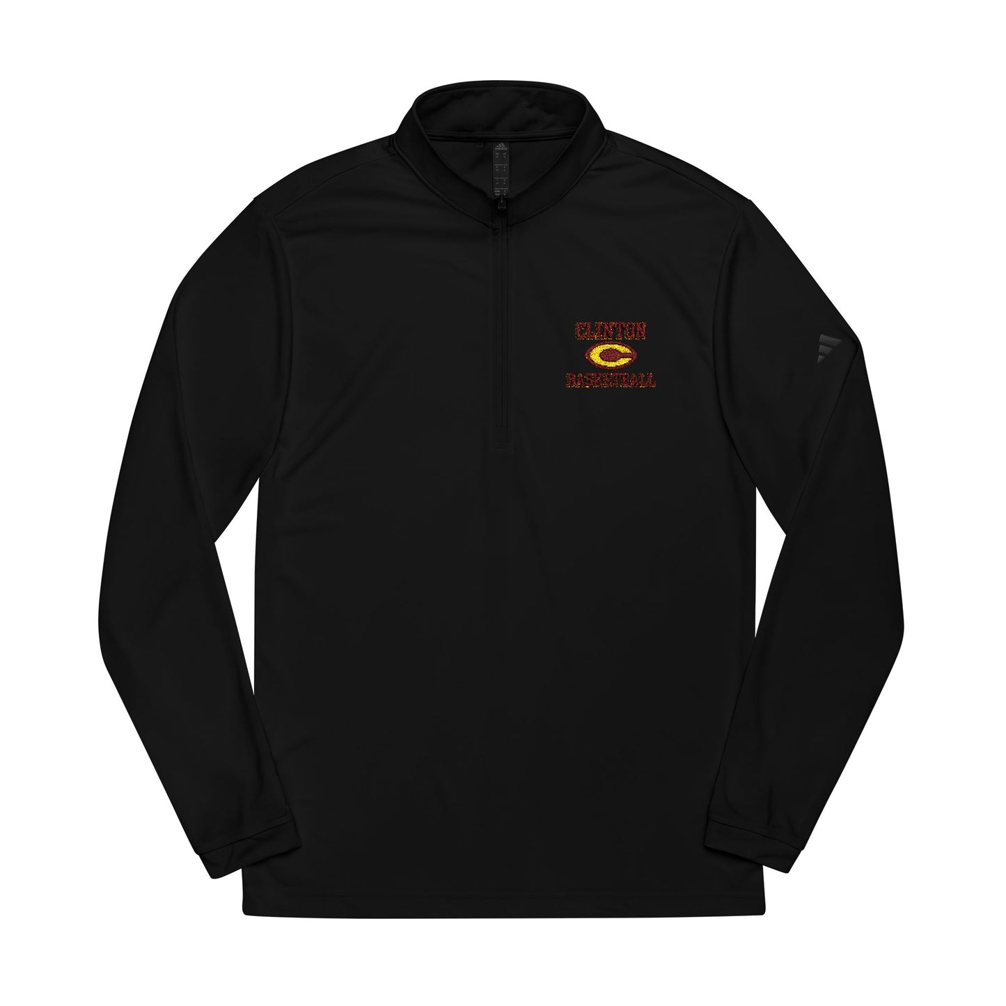 Gold Outline adidas® Quarter-Zip Pullover (Embroidery) Clinton Basketball