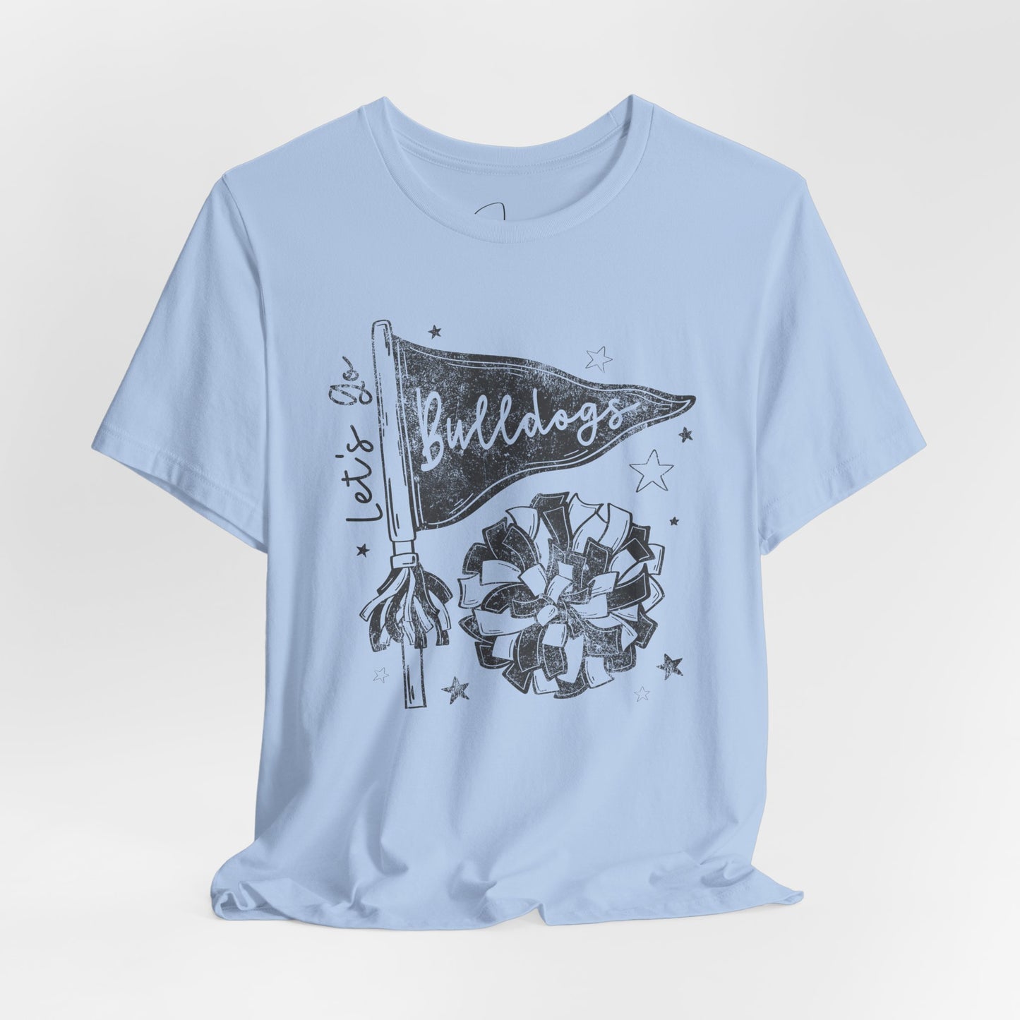 Bulldog Pennant Flag Bella Canvas Tee
