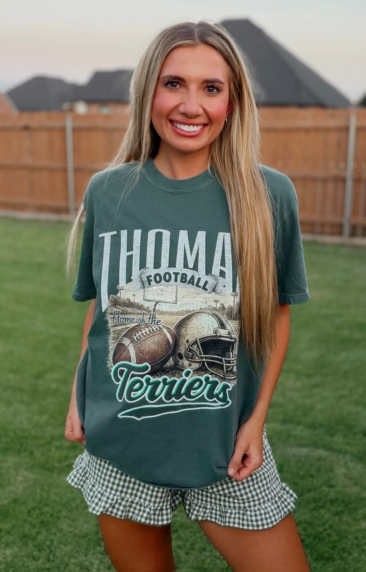 Thomas Terriers Football Retro Comfort Colors