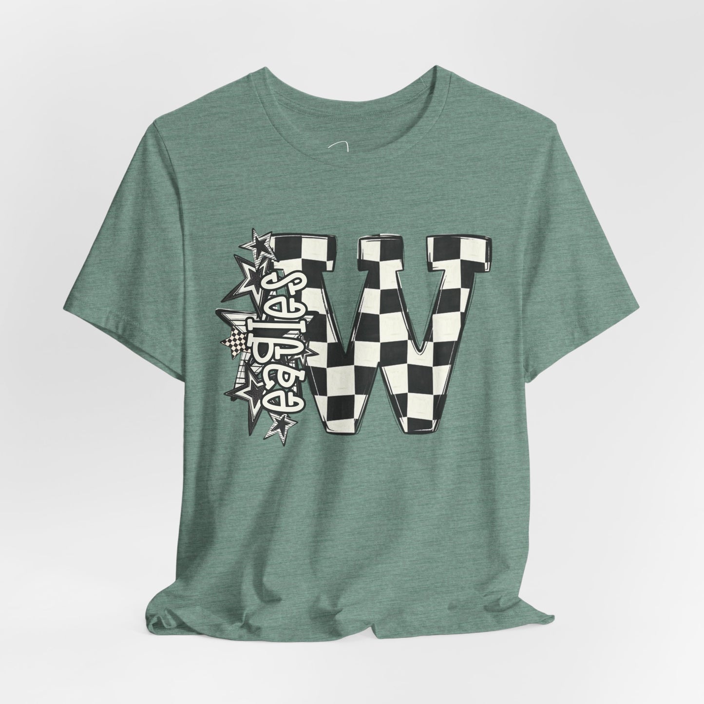 Checkered Weatherford Eagles Bella Canvas Tee