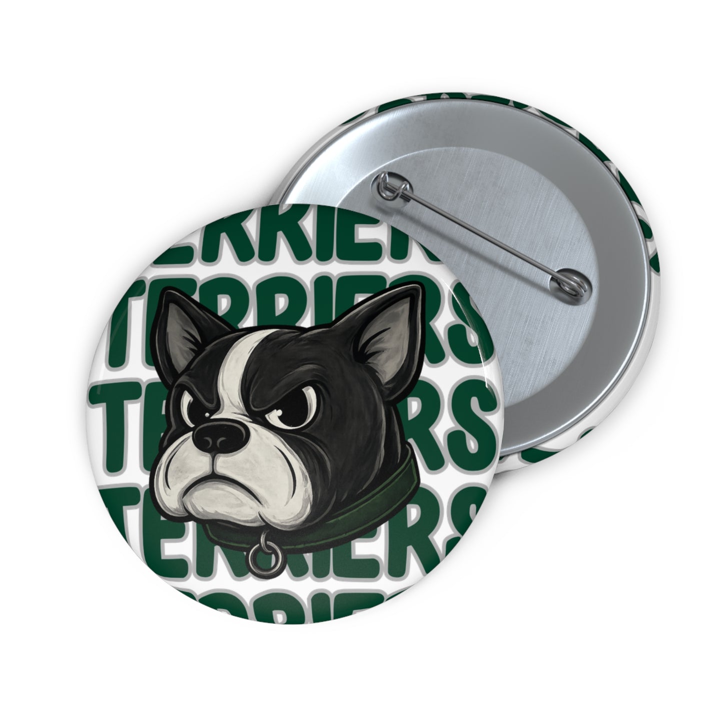 Mascot Terriers Spirit Button 3 sizes