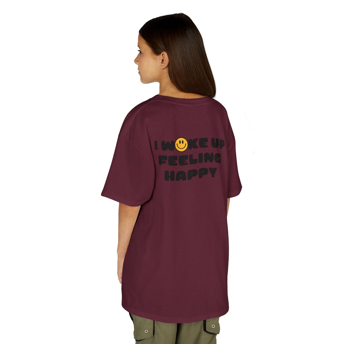Youth I Woke Up Feeling Happy Front Back Tee