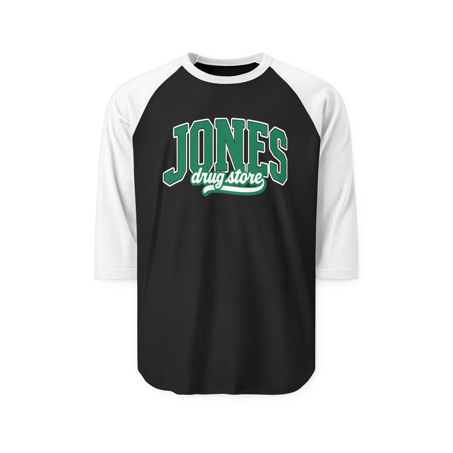 Unisex Three-Quarter Sleeve Raglan Shirt Jones Drug Store