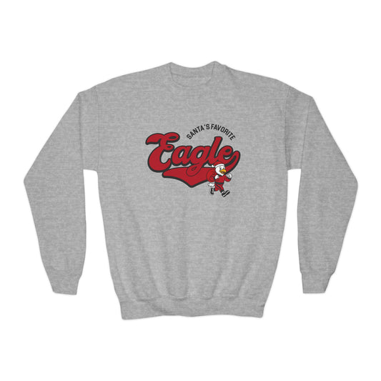 Youth Santa's Favorite Eagle Crewneck Sweatshirt