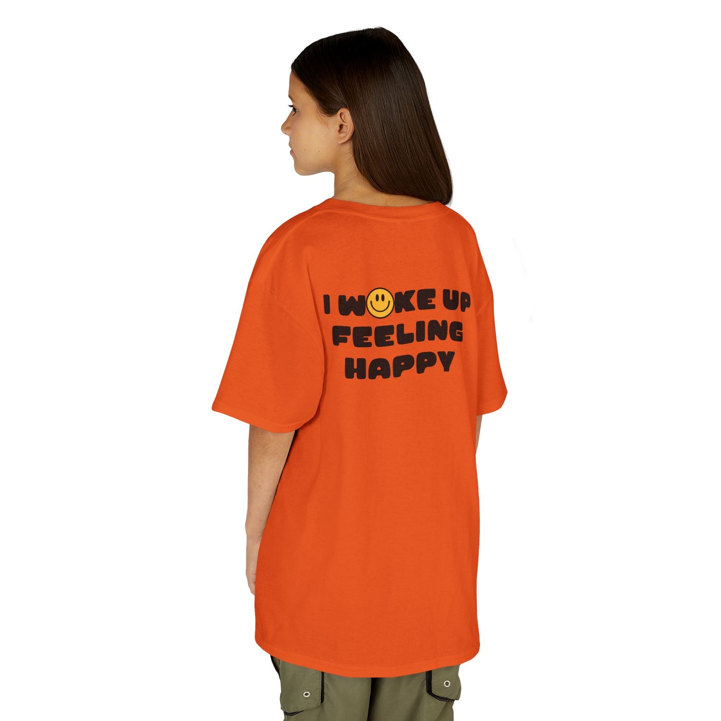 Youth I Woke Up Feeling Happy Front Back Tee