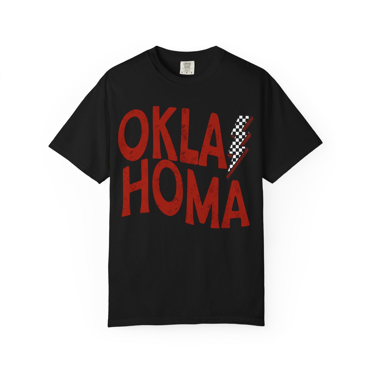 Oklahoma Checkered Bolt Comfort Colors