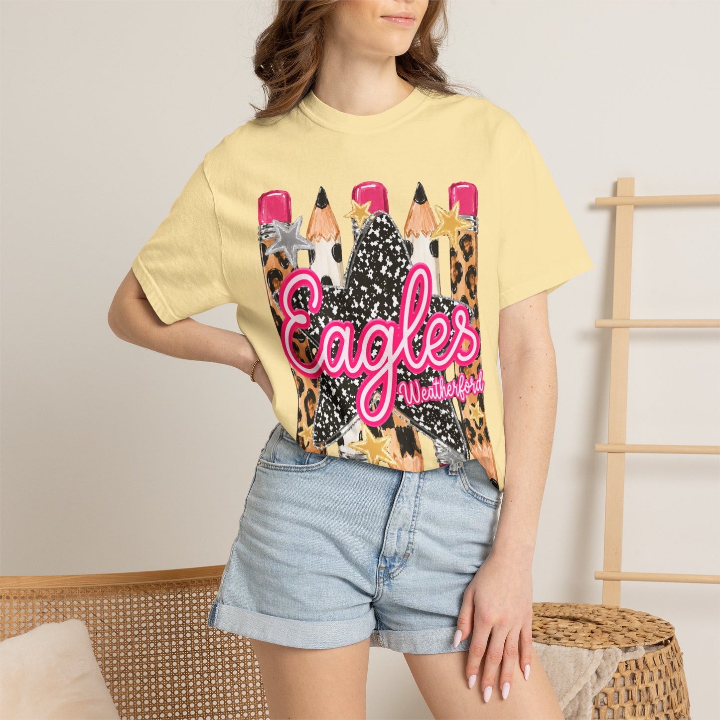 Weatherford Eagles Pencil Tee Comfort Colors
