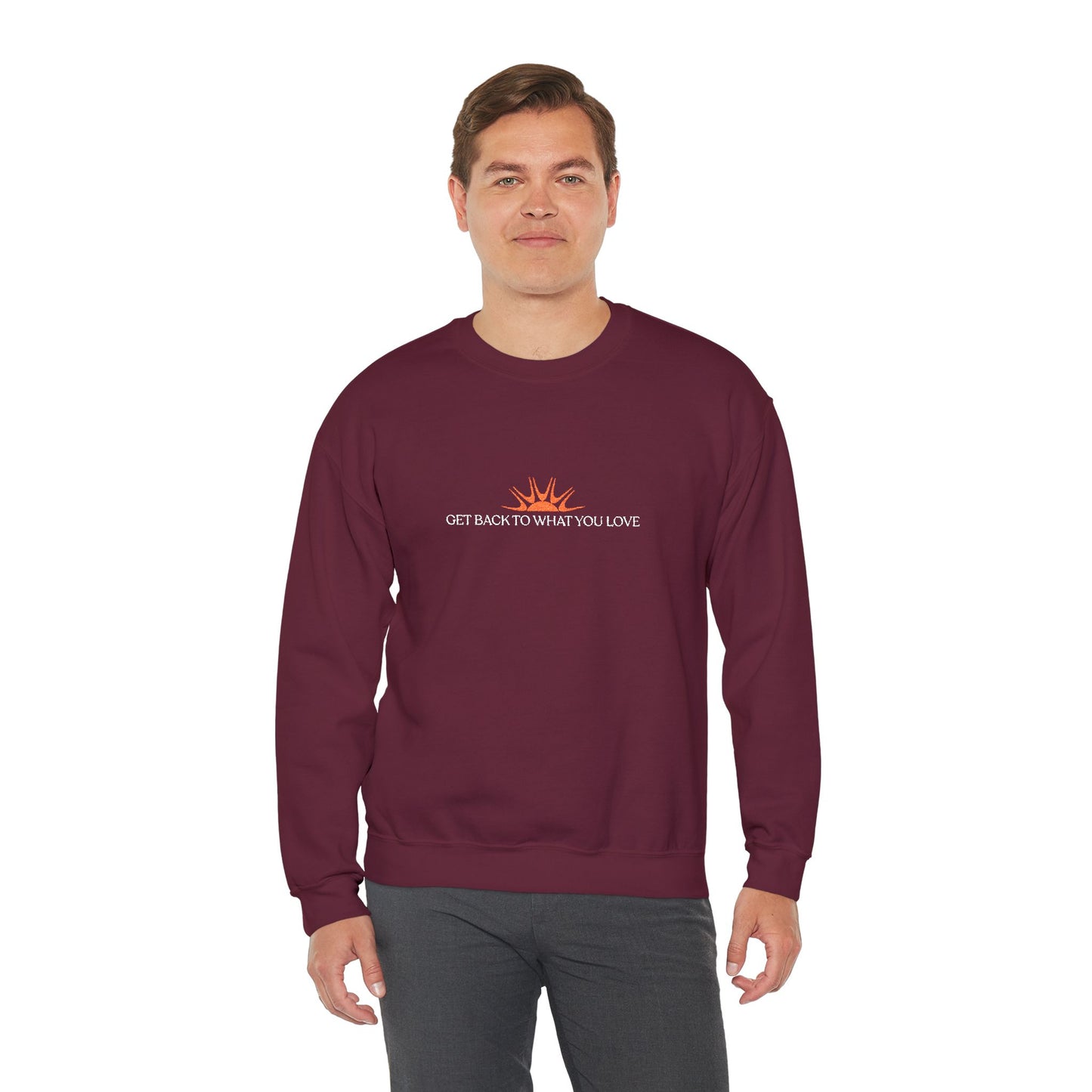 Embroidered Classic Get Back to What You Love TheraWest Crewneck