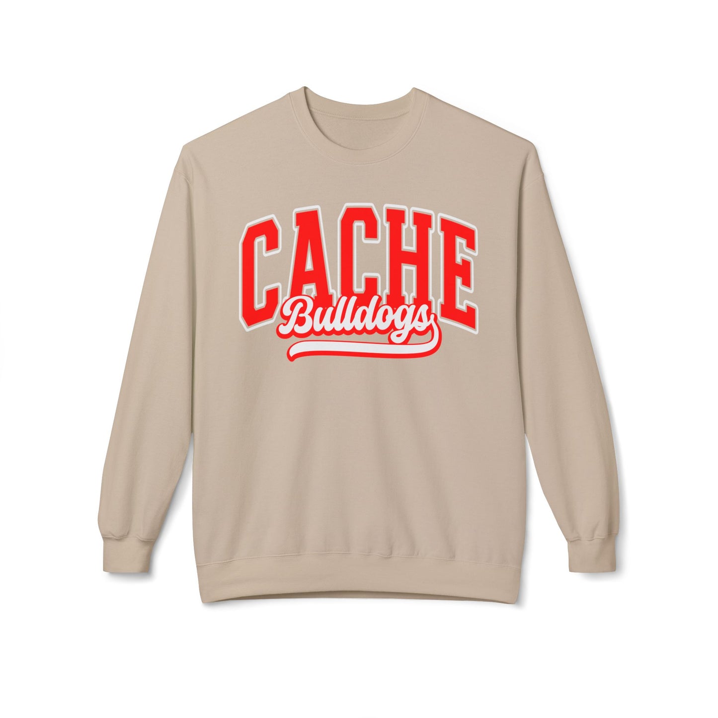 Cache Bulldogs Unisex Midweight Softstyle Fleece Crewneck Sweatshirt