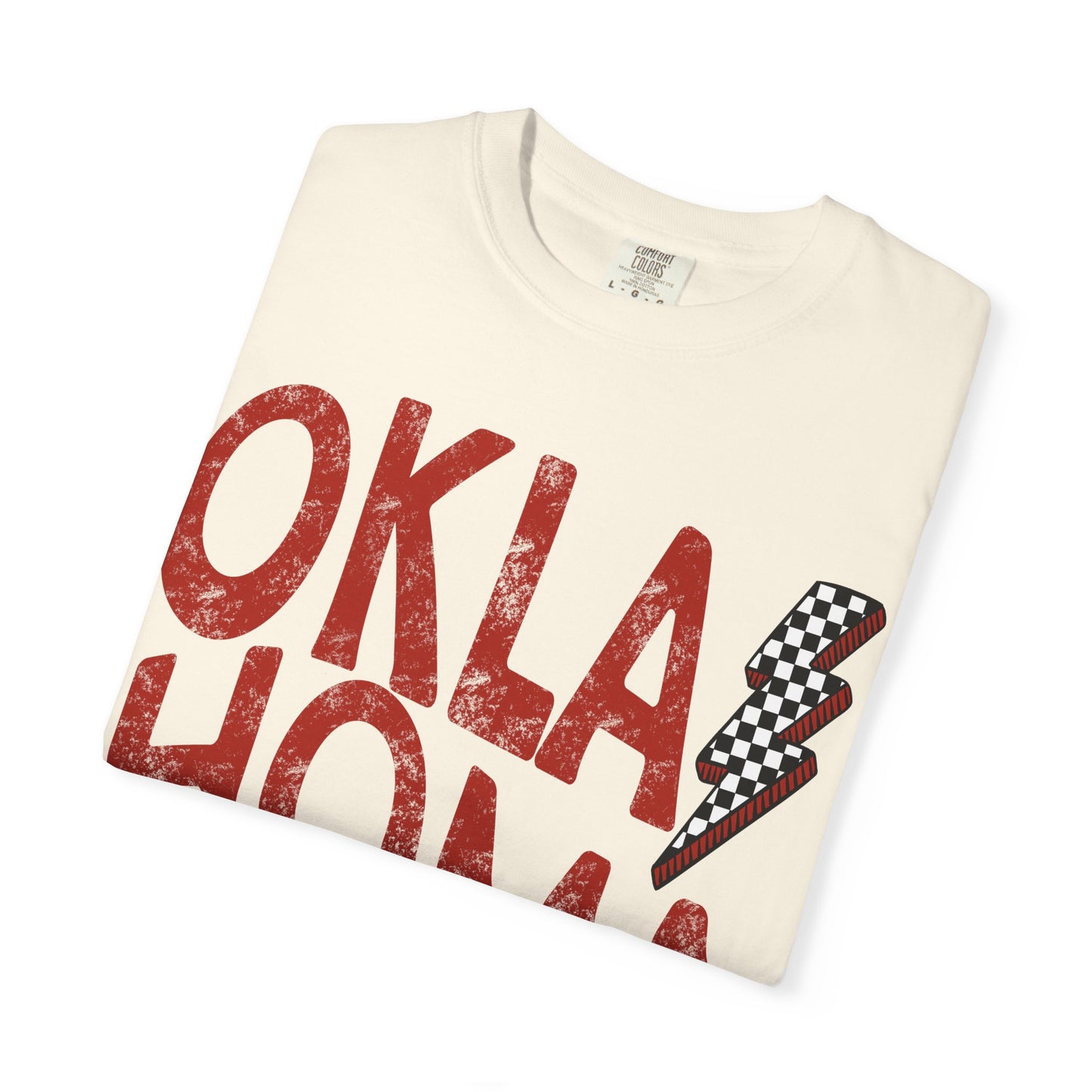 Oklahoma Checkered Bolt Comfort Colors