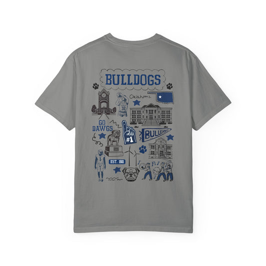 Bulldogs Comfort Colors Doodle