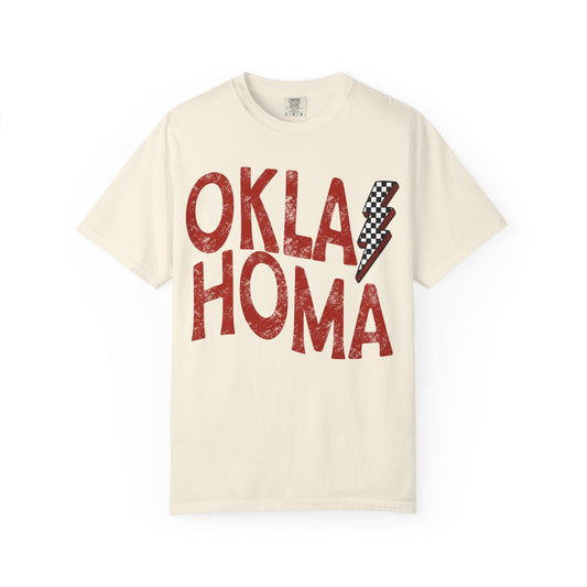 Oklahoma Checkered Bolt Comfort Colors