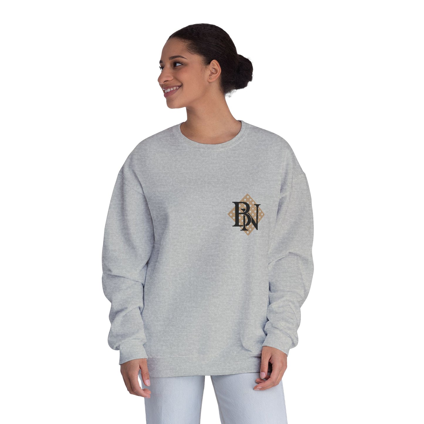 Burlap Napkin Crewneck Black Logo