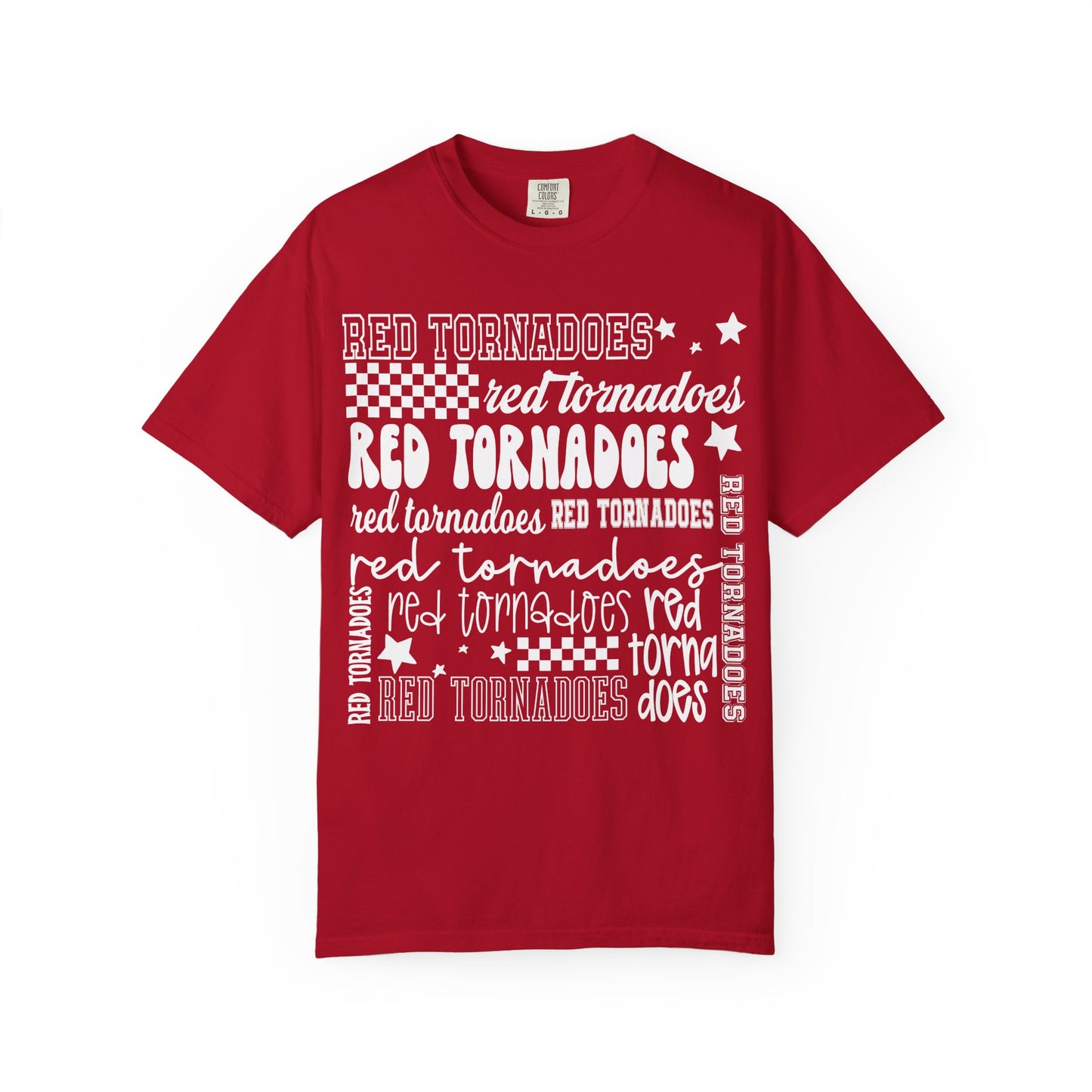 Red Tornadoes Repeated Comfort Colors Tee