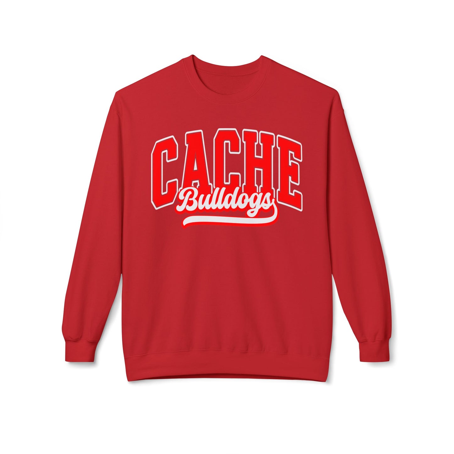 Cache Bulldogs Unisex Midweight Softstyle Fleece Crewneck Sweatshirt