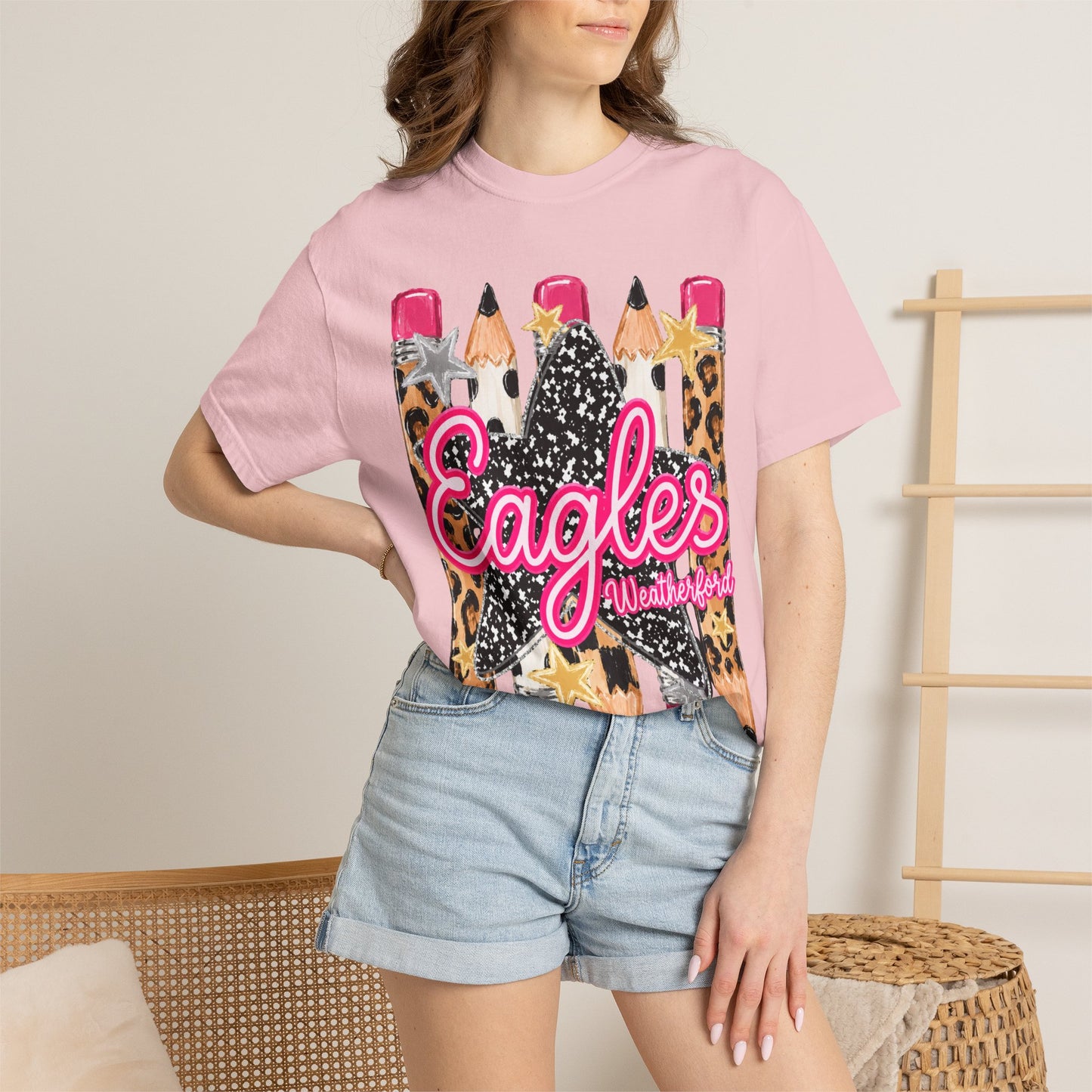 Weatherford Eagles Pencil Tee Comfort Colors