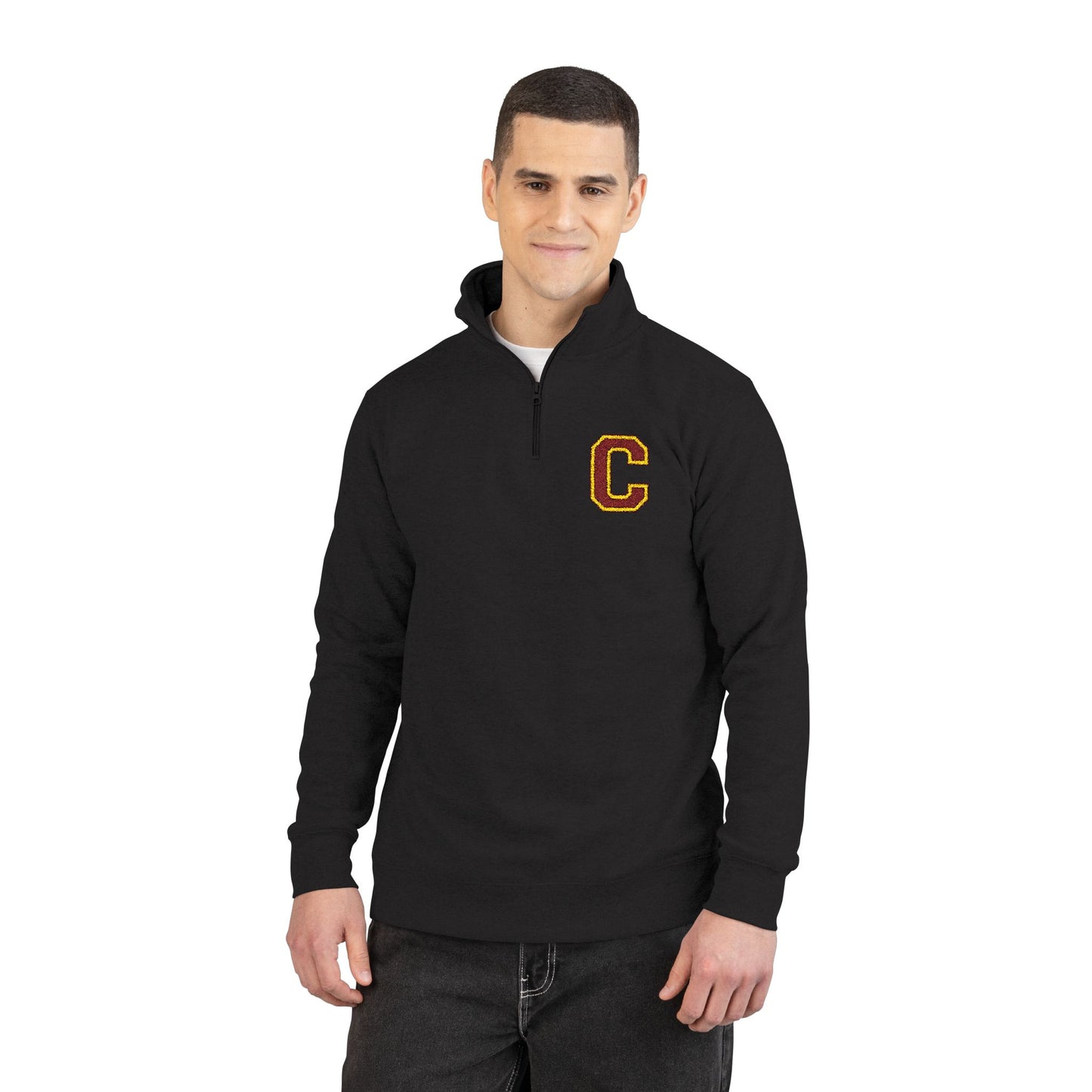 Embroidered Unisex Fleece Pullover Clinton