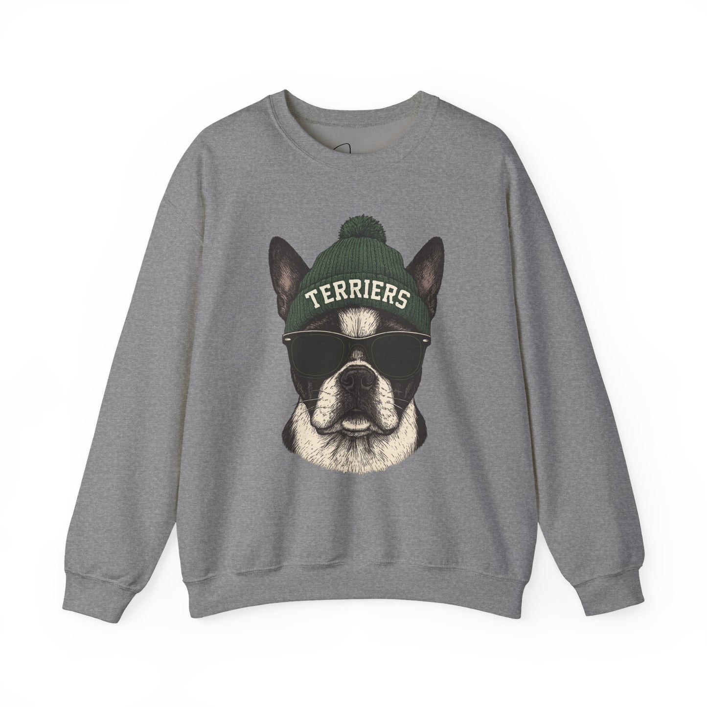 Terriers mascot with beanie crewneck