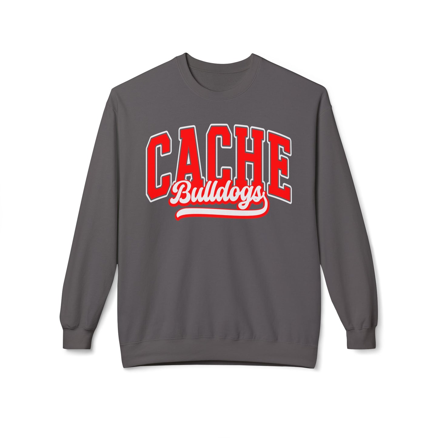 Cache Bulldogs Unisex Midweight Softstyle Fleece Crewneck Sweatshirt