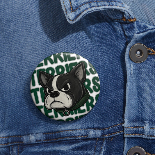 Mascot Terriers Spirit Button 3 sizes