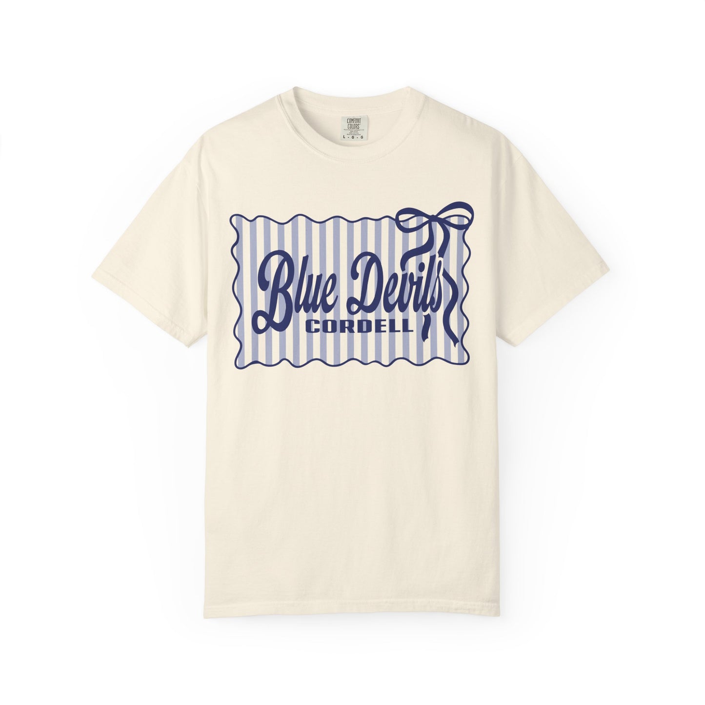 Striped Blue Devils Comfort Colors