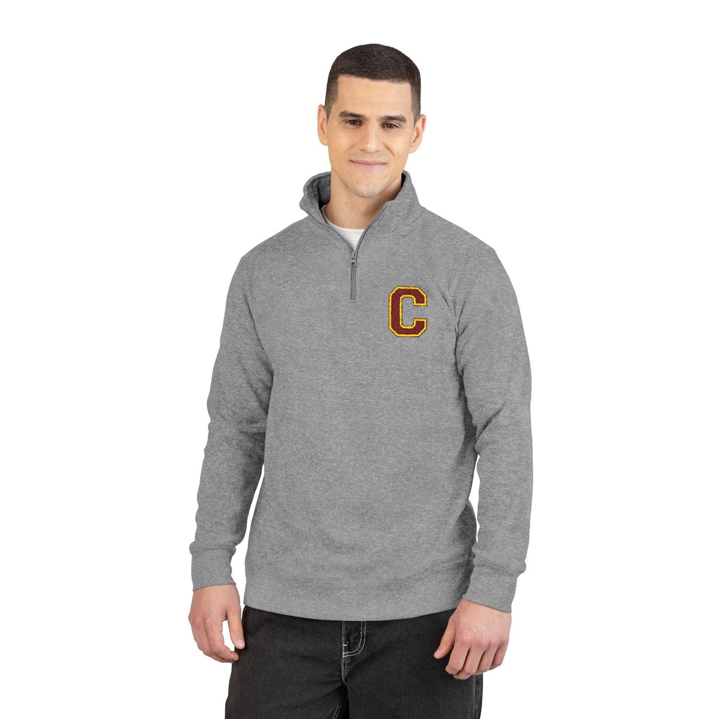 Embroidered Unisex Fleece Pullover Clinton