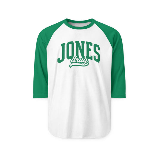 Unisex Three-Quarter Sleeve Raglan Shirt Jones Drug Store
