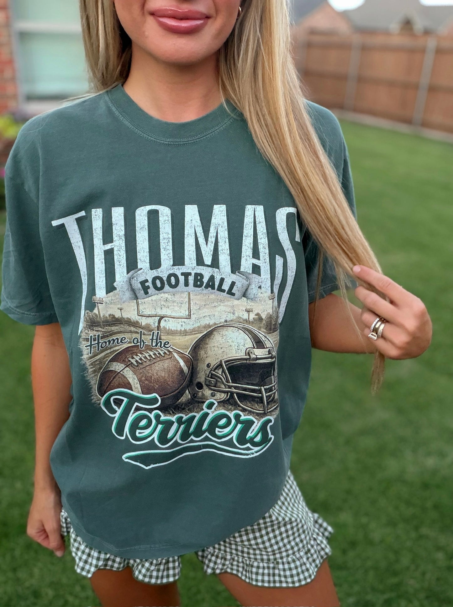 Thomas Terriers Football Retro Comfort Colors
