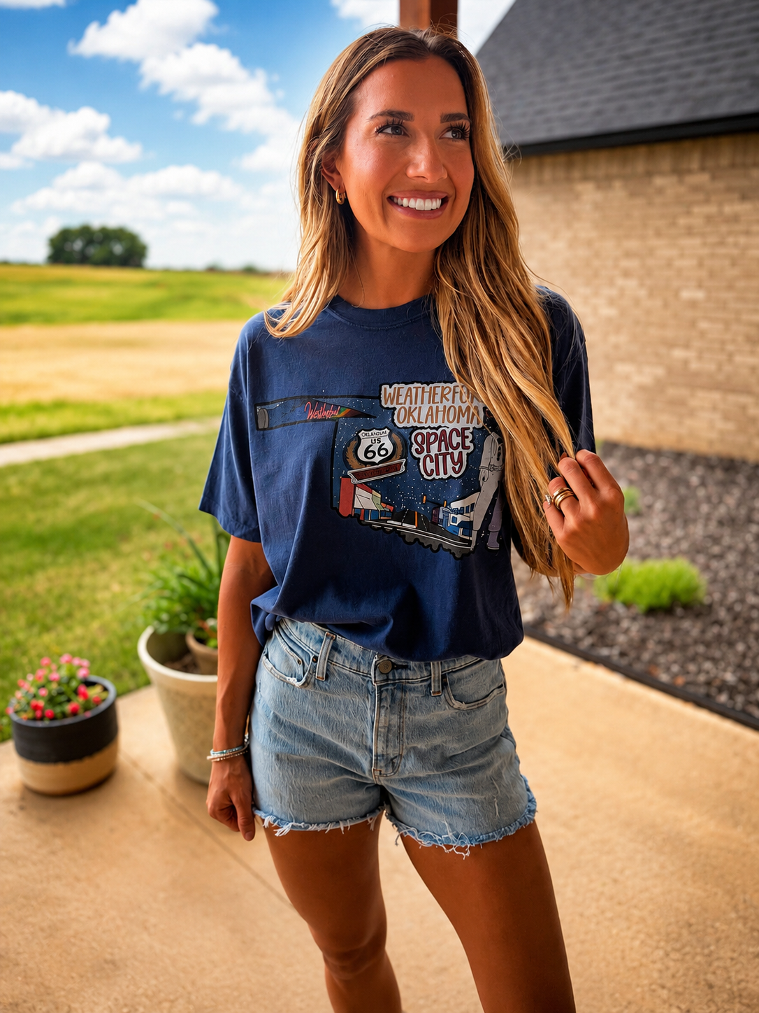 Weatherford Oklahoma Space City Rt 66 Tee