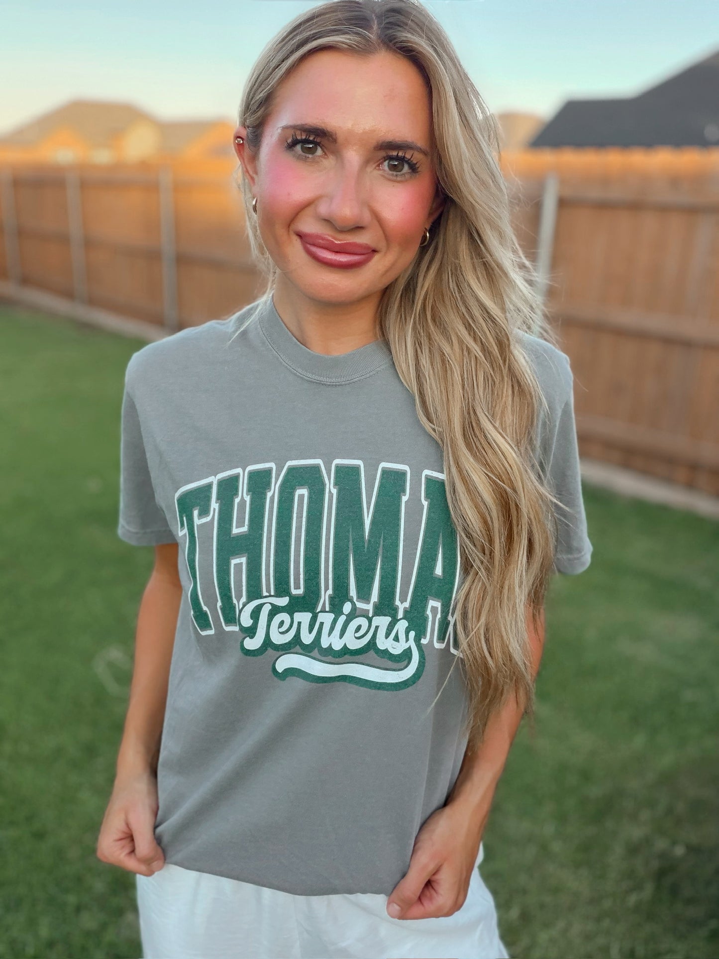 Thomas Terrier Varsity Comfort Colors Tee