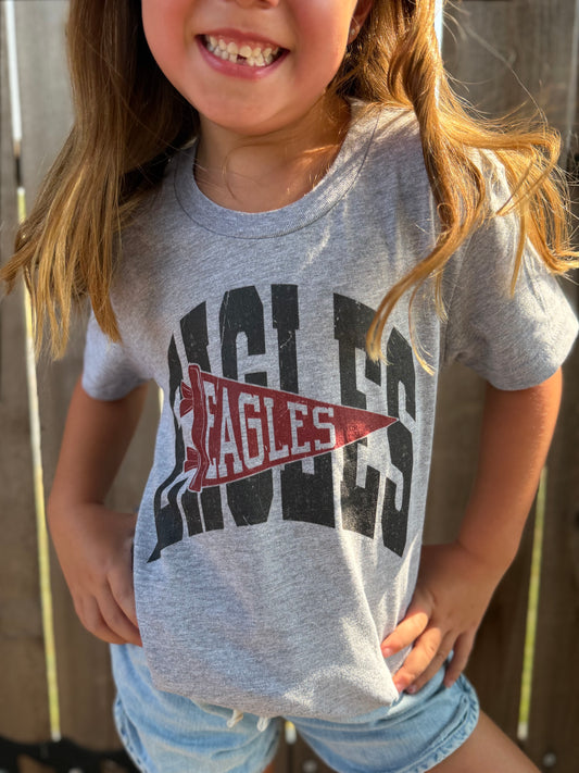 Youth Eagles Pennant Flag Tee