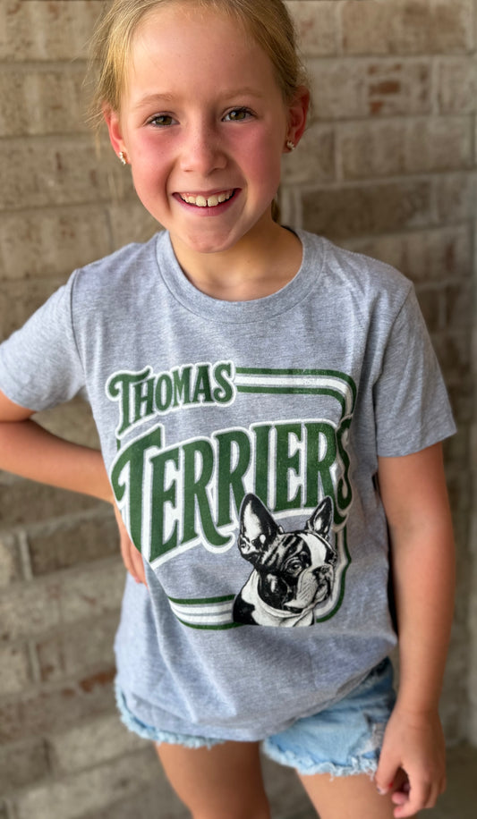 Retro Thomas Terriers Youth Tee