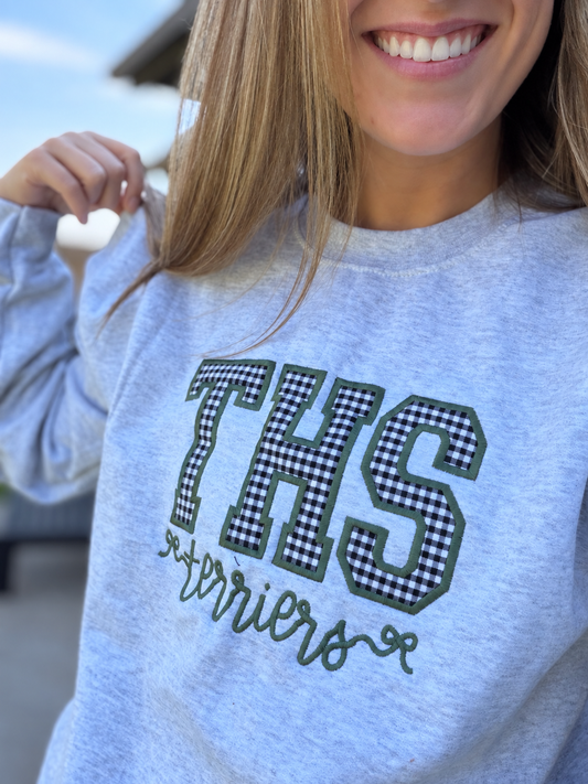 Now in store- Adult Embroidered THS Crewneck